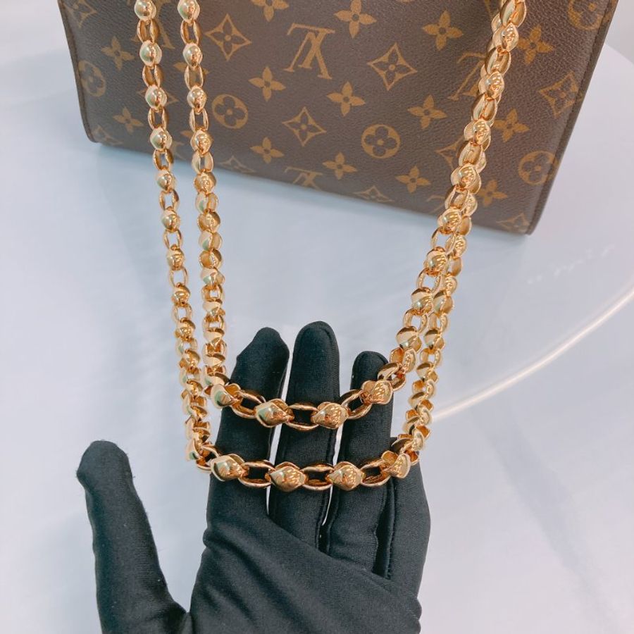 MS0790 Louis Vuitton 路易威登 經典鏈條單肩包 紅色老花 Cherry Victoire Bag 25cm Canvas Monogram x GHW-15