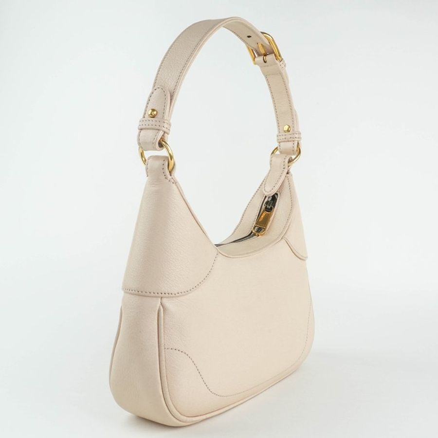 GUCCI Aphrodite Small Shoulder Bag|米白色牛皮雙 G 腋下包|奶油白質感、法式優雅日常|KÉSH 凱仕精品-5