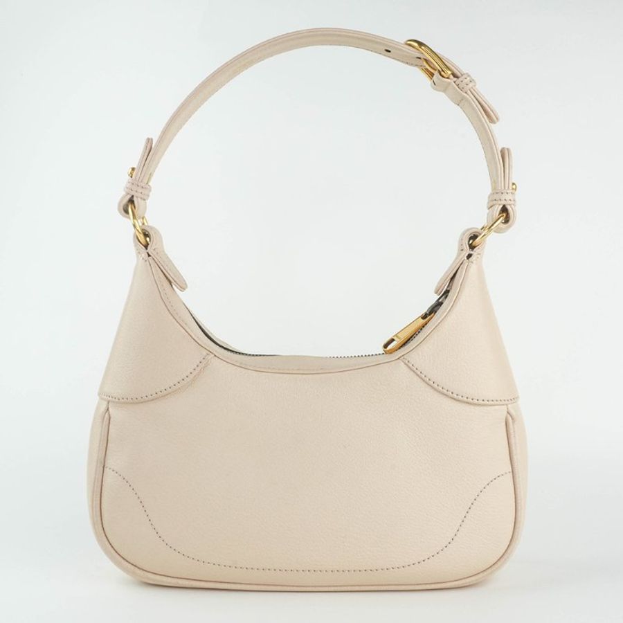 GUCCI Aphrodite Small Shoulder Bag|米白色牛皮雙 G 腋下包|奶油白質感、法式優雅日常|KÉSH 凱仕精品-6