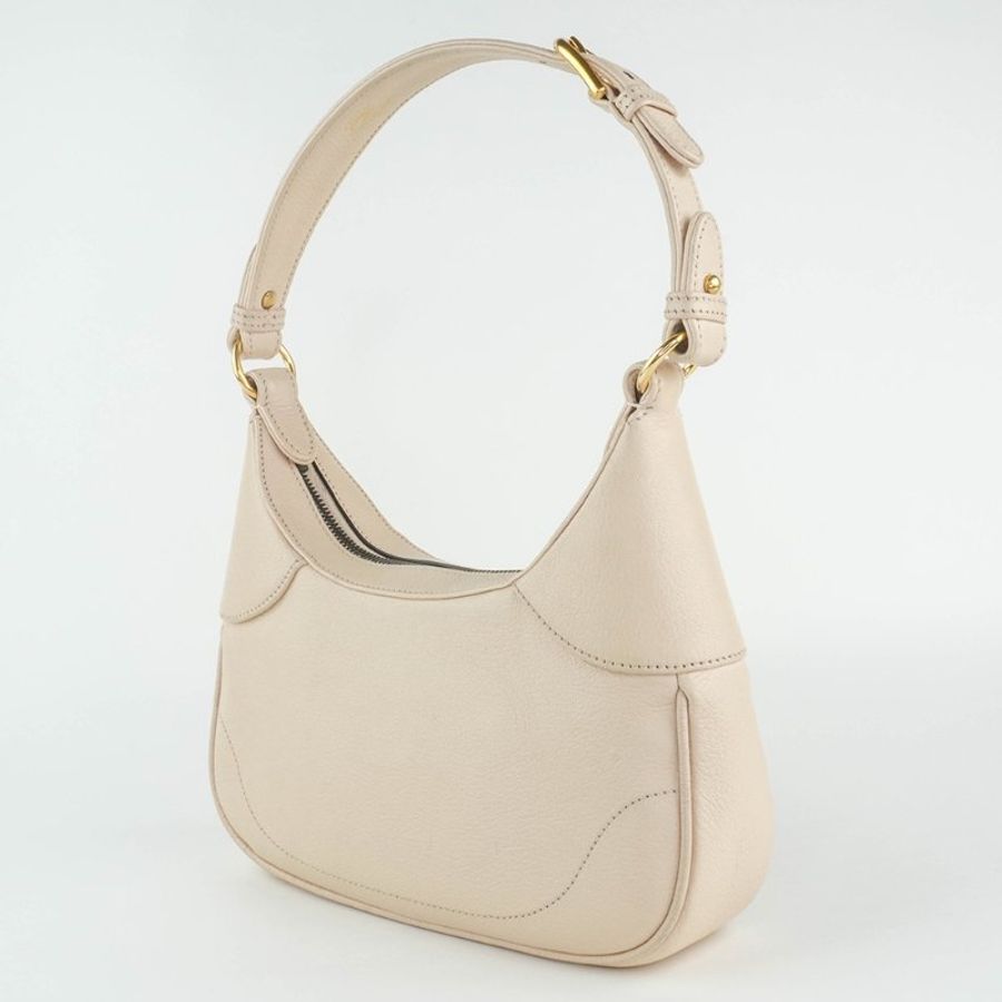 GUCCI Aphrodite Small Shoulder Bag|米白色牛皮雙 G 腋下包|奶油白質感、法式優雅日常|KÉSH 凱仕精品-7