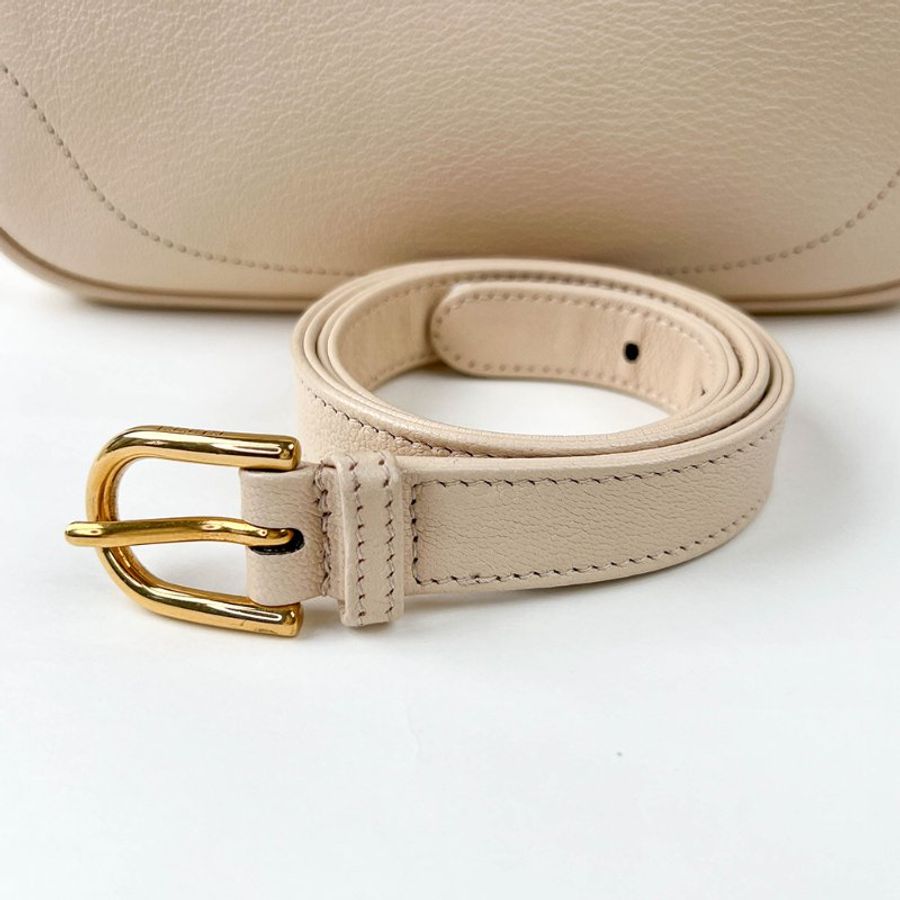 GUCCI Aphrodite Small Shoulder Bag|米白色牛皮雙 G 腋下包|奶油白質感、法式優雅日常|KÉSH 凱仕精品-21