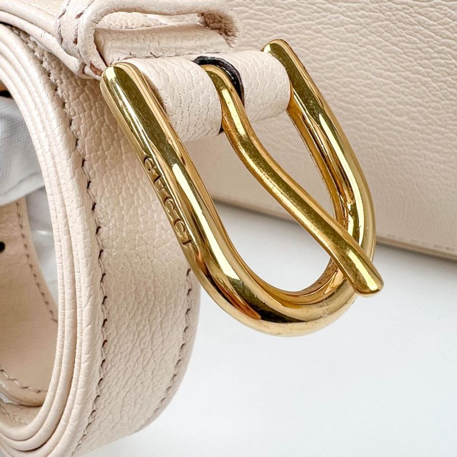 GUCCI Aphrodite Small Shoulder Bag|米白色牛皮雙 G 腋下包|奶油白質感、法式優雅日常|KÉSH 凱仕精品-23