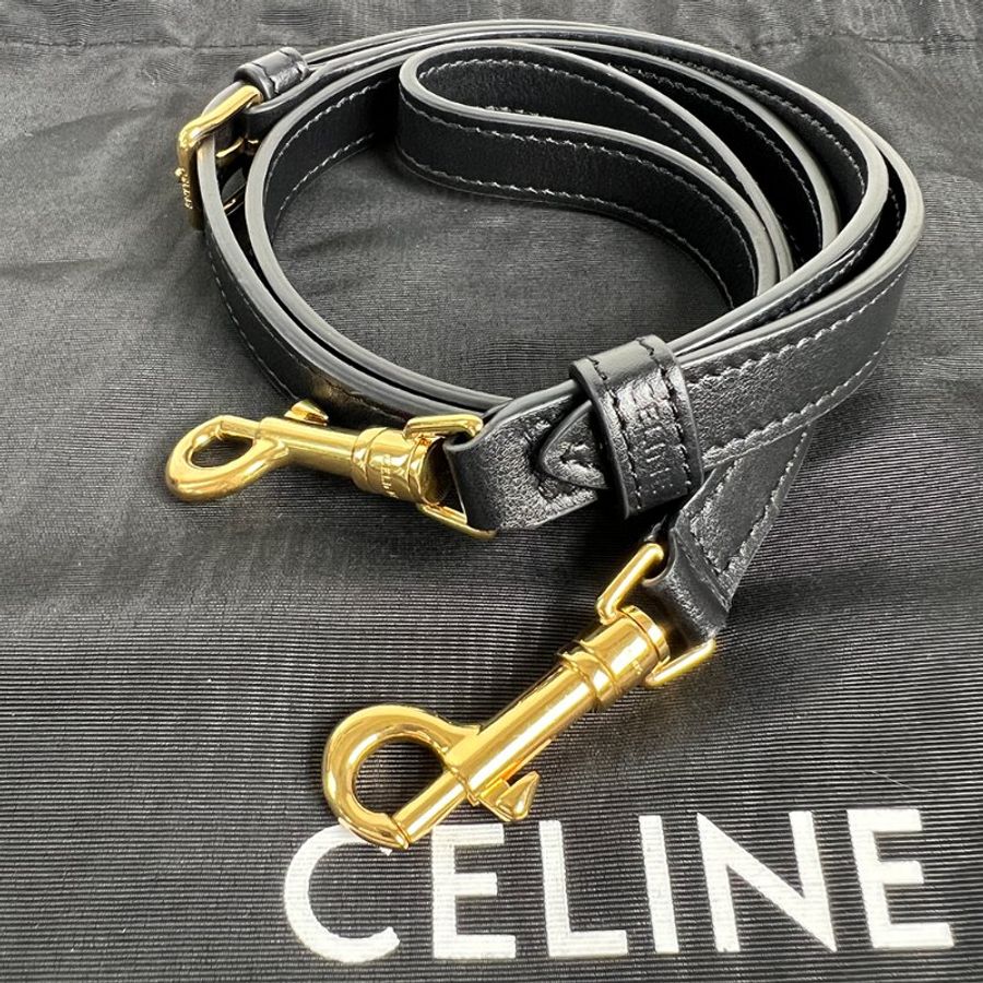 🖤 鑒定師的收藏 🖤 CELINE 賽琳 皮革浮雕凱旋門波士頓包 手提 肩背 兩用包 CELINE Cuir Triomphe Small Boston Bag in Black Calfskin-26