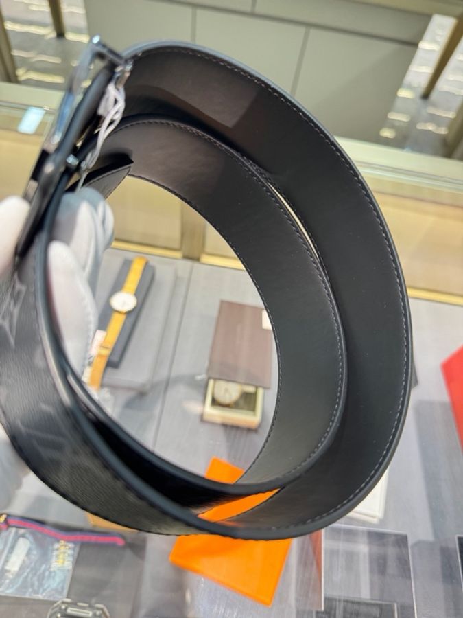 Louis Vuitton 路易威登 黑老花皮帶 無附件-2