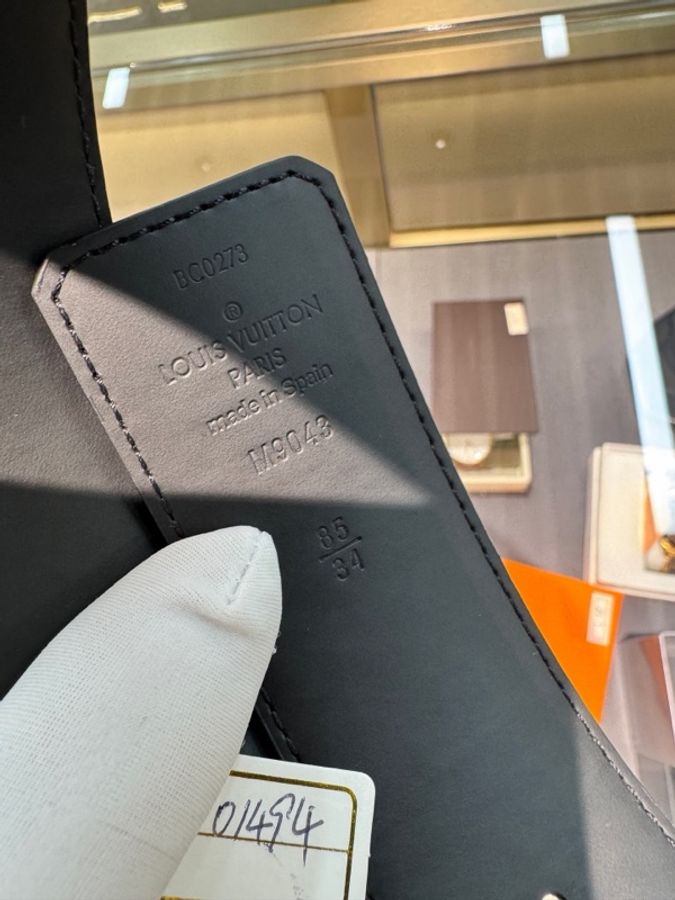 Louis Vuitton 路易威登 黑老花皮帶 無附件-6