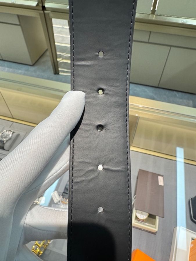 Louis Vuitton 路易威登 黑老花皮帶 無附件-7
