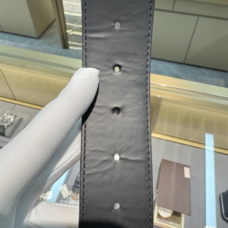 Louis Vuitton 路易威登 黑老花皮帶 無附件-9