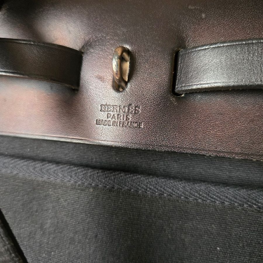 Hermès 愛馬仕 Herbag A Dos 31絕版 2000 年初代經典雙肩後背包/手提包 (方框 D 刻 / 全黑銀扣)-19