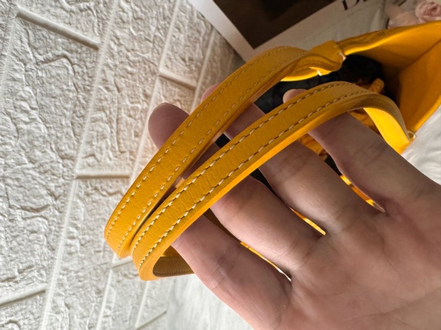 Goyard 戈雅 黃色老花mini tote 雙面托特包單肩包腋下包子母包-4