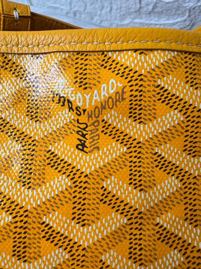Goyard 戈雅 黃色老花mini tote 雙面托特包單肩包腋下包子母包-13