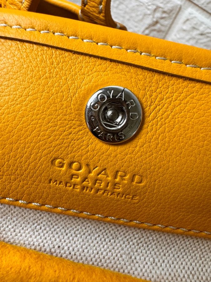 Goyard 戈雅 黃色老花mini tote 雙面托特包單肩包腋下包子母包-27