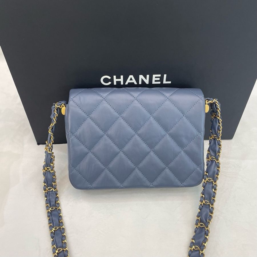 Chanel 香奈兒 23k hobo 19bag系列 寬鏈條 芯片-7