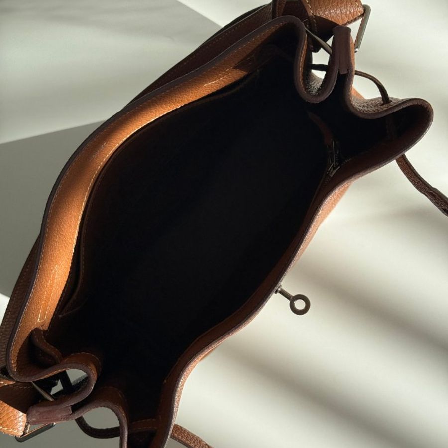 99新🆕 Hermès 愛馬仕 So Kelly 26 金棕銀釦-4