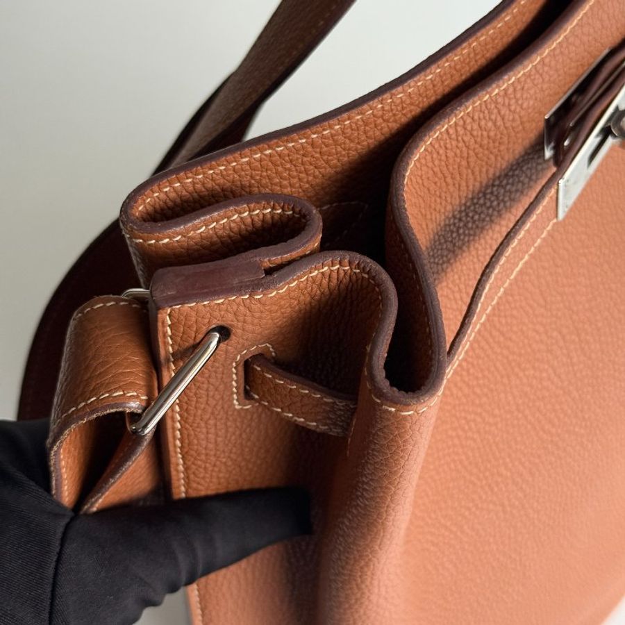 99新🆕 Hermès 愛馬仕 So Kelly 26 金棕銀釦-8