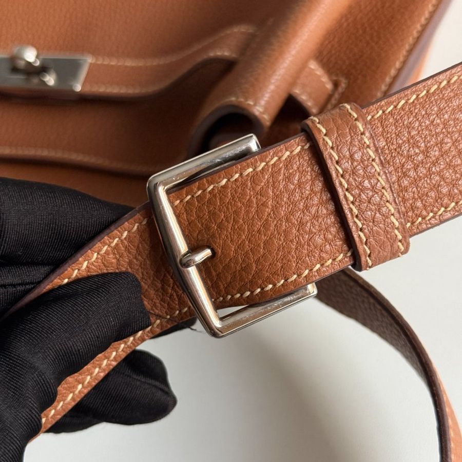 99新🆕 Hermès 愛馬仕 So Kelly 26 金棕銀釦-9