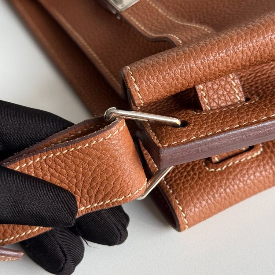 99新🆕 Hermès 愛馬仕 So Kelly 26 金棕銀釦-10