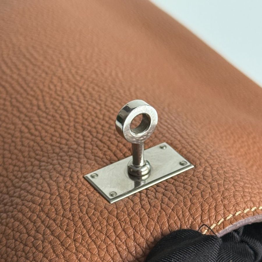 99新🆕 Hermès 愛馬仕 So Kelly 26 金棕銀釦-12