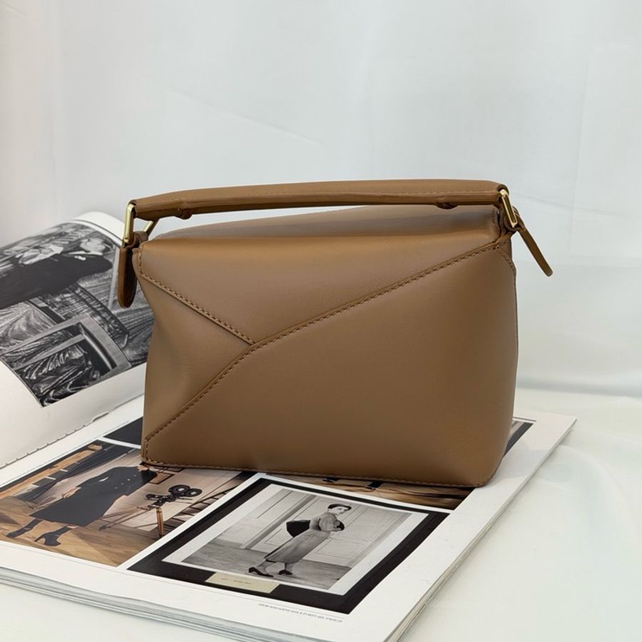 羅意威/Loewe Puzzle Mini 狐猴限定款 焦糖手提包斜挎包 金扣-2