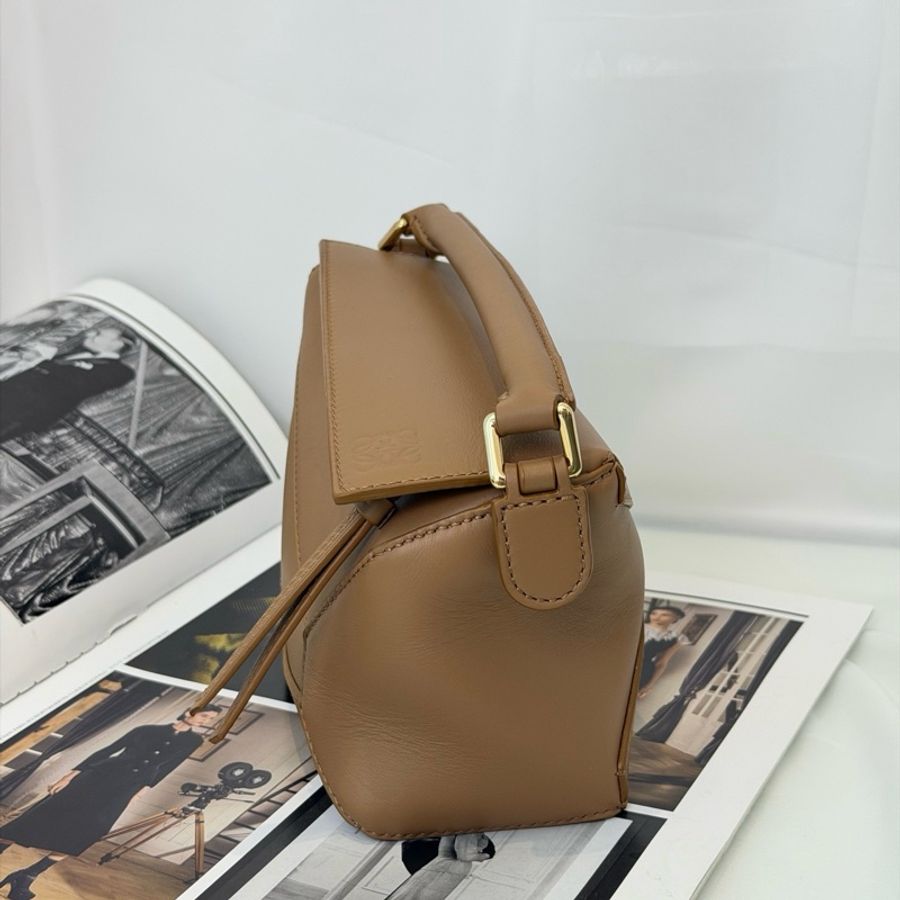 羅意威/Loewe Puzzle Mini 狐猴限定款 焦糖手提包斜挎包 金扣-3