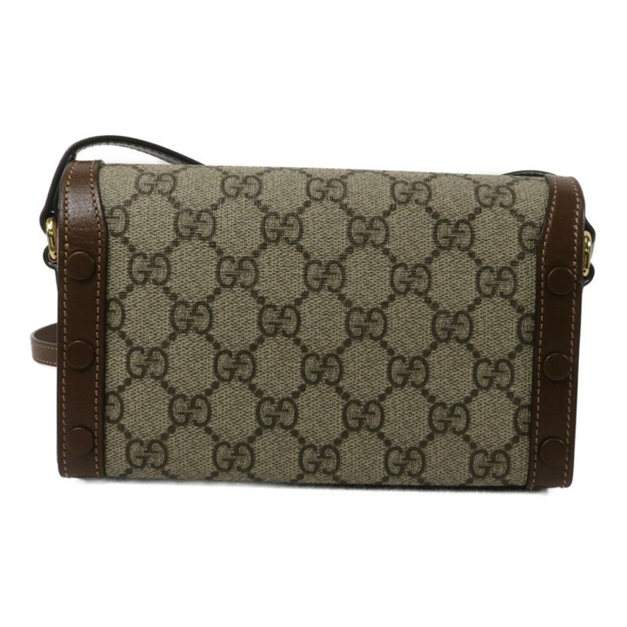GUCCI 塗層帆布Horsebit 1955 Mini肩背袋-2