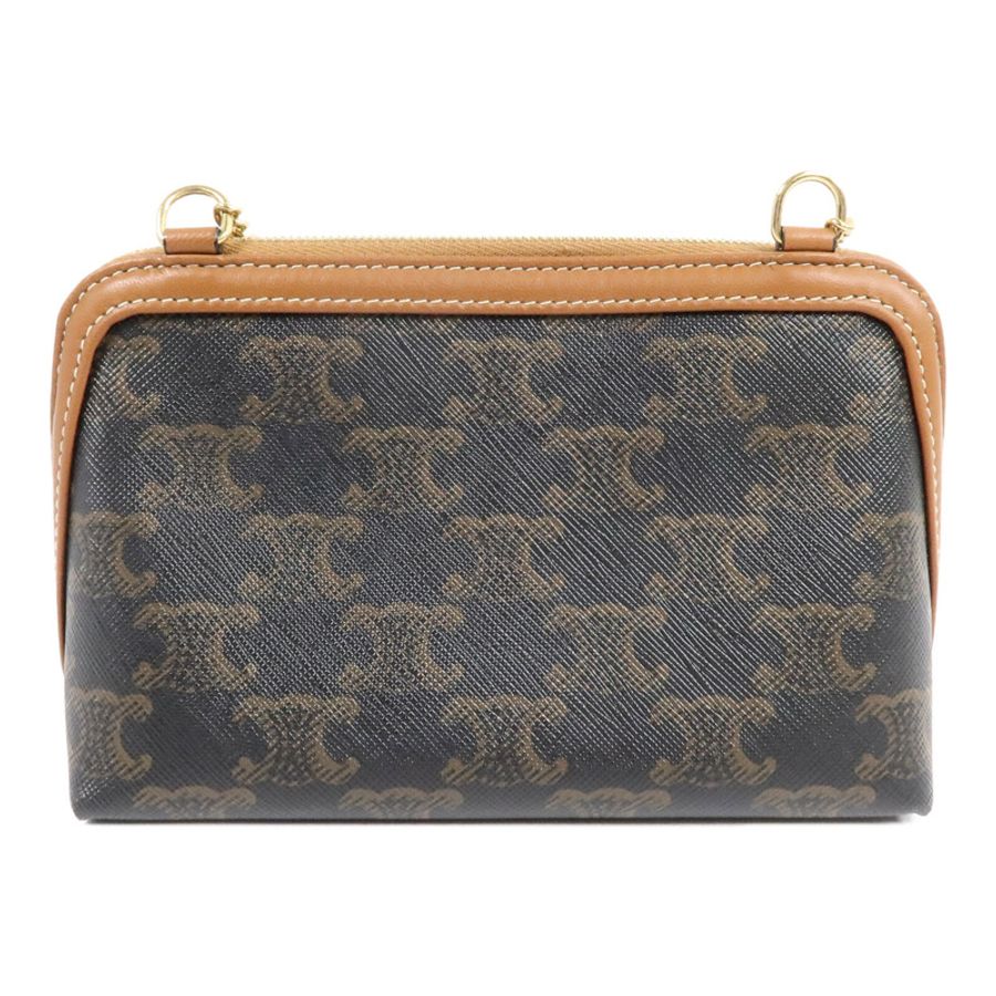 CELINE 塗層帆布Clutch On Chain肩背袋-1