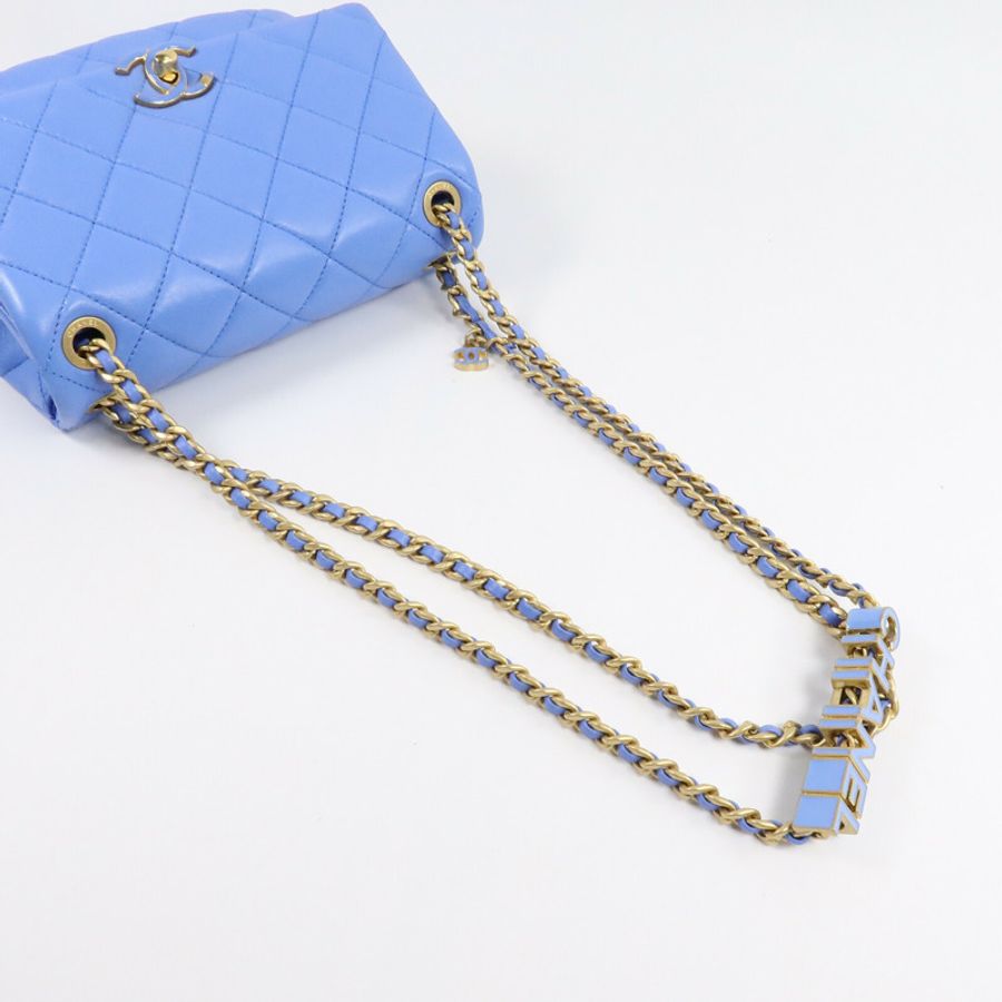 CHANEL 羊皮皮革Chain Shoulder Bag鏈帶肩背袋-8
