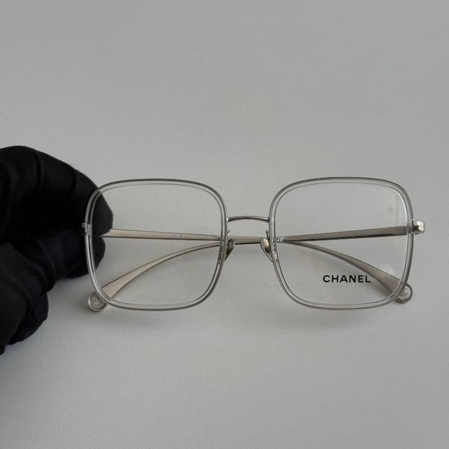 閒置新✨ Chanel 香奈兒 銀框平光眼鏡-8