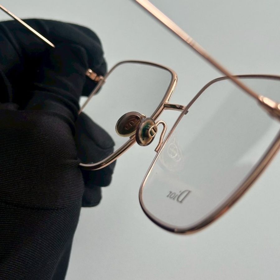 99新🆕 Dior 迪奧 玫瑰金框 平光眼鏡-12
