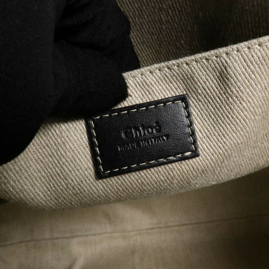 Chloe 牛仔布Woody Tote Bag Large手挽袋-6