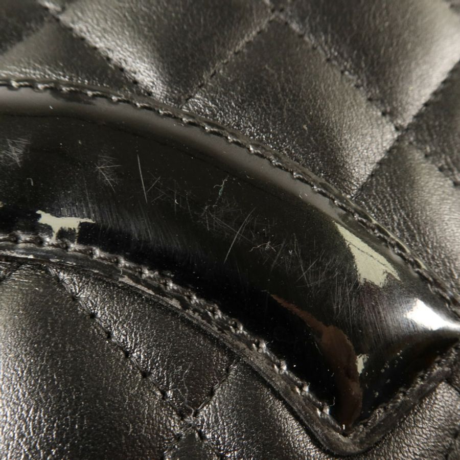CHANEL 牛皮皮革/塗層皮革Cambon Line Medium Tote手挽袋-14