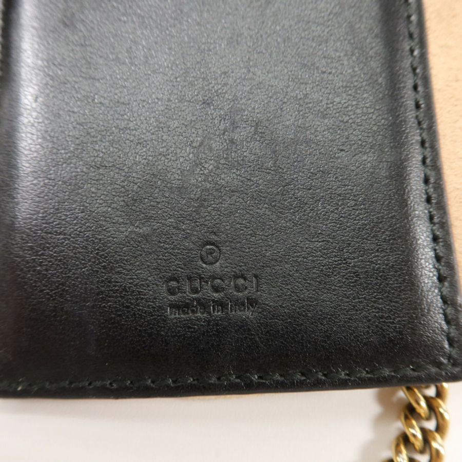 GUCCI 牛皮皮革GG Marmont Mini Bucket鏈帶肩背袋-5