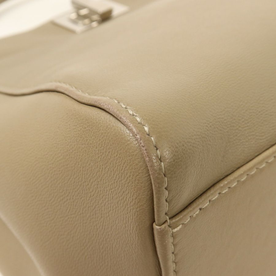 FENDI 牛皮皮革Peekaboo Iconic Mini手挽肩背兩用袋-11