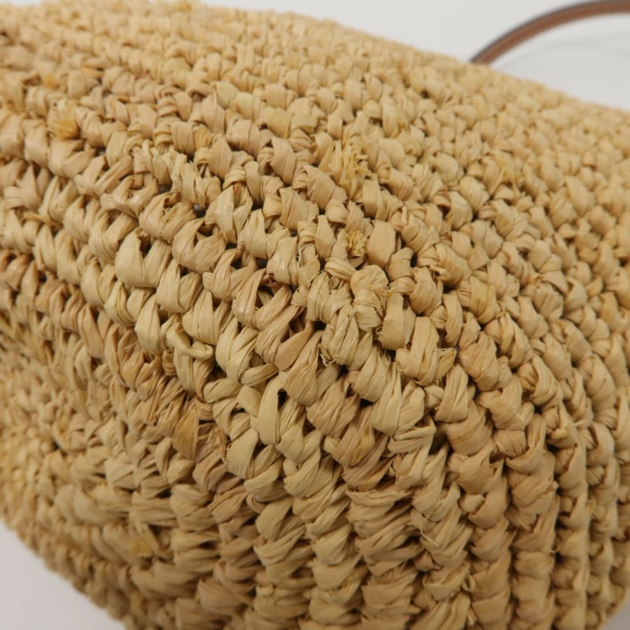 LOEWE Raffia/牛皮皮革Slit Pochette Bag肩背袋-12