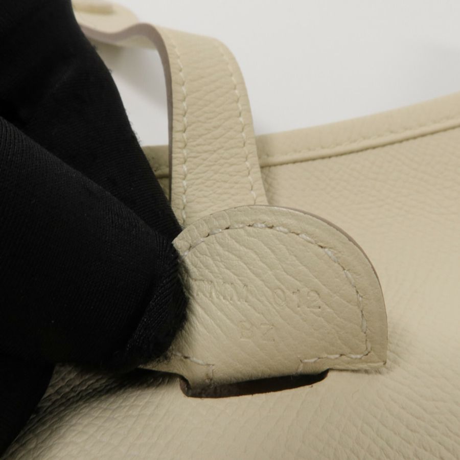 HERMES Epsom皮革Evelyne PM肩背袋Craie-6