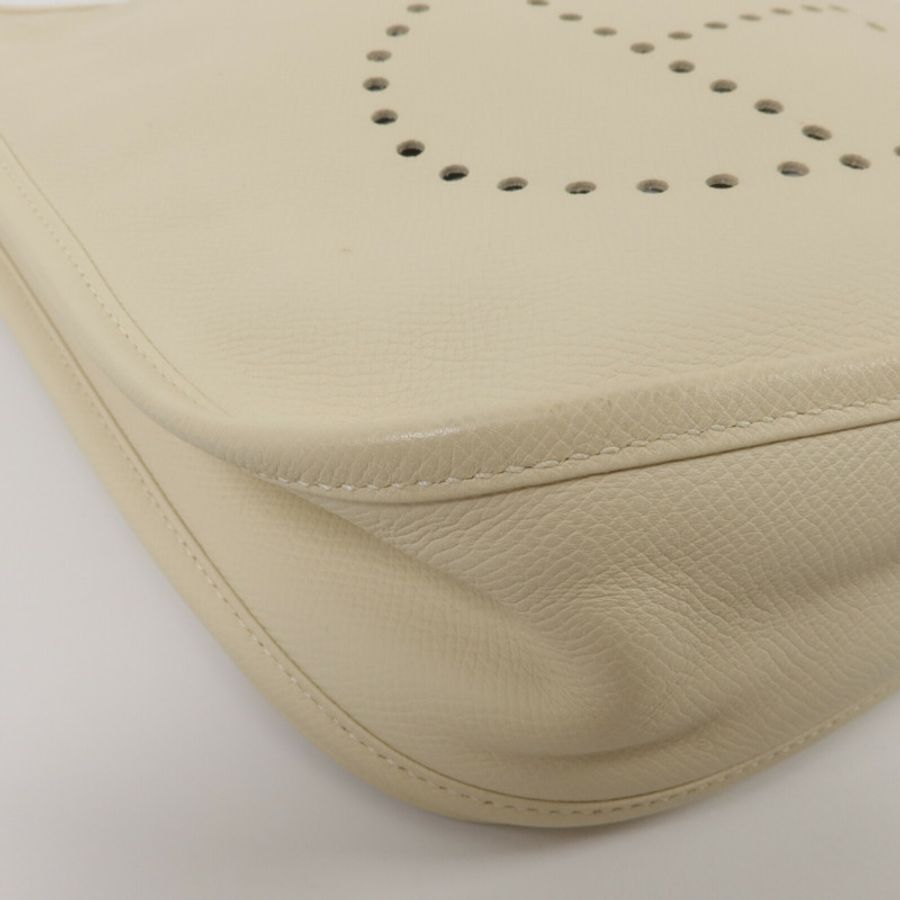 HERMES Epsom皮革Evelyne PM肩背袋Craie-10