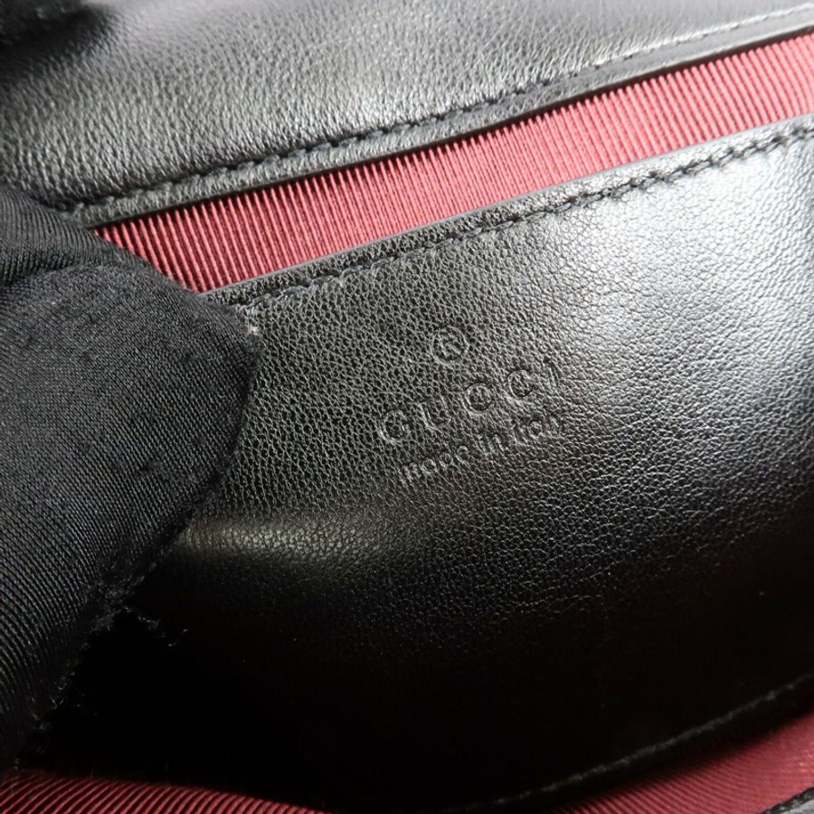 GUCCI 牛皮皮革GG Marmont鏈帶肩背袋-5