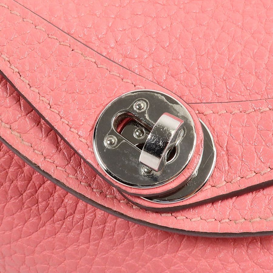 HERMES Clemence皮革Mini Lindy手挽肩背兩用袋-5
