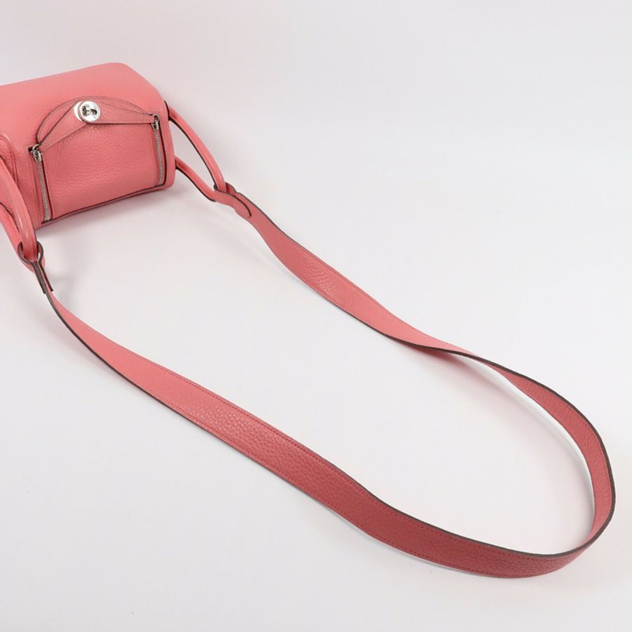 HERMES Clemence皮革Mini Lindy手挽肩背兩用袋-7