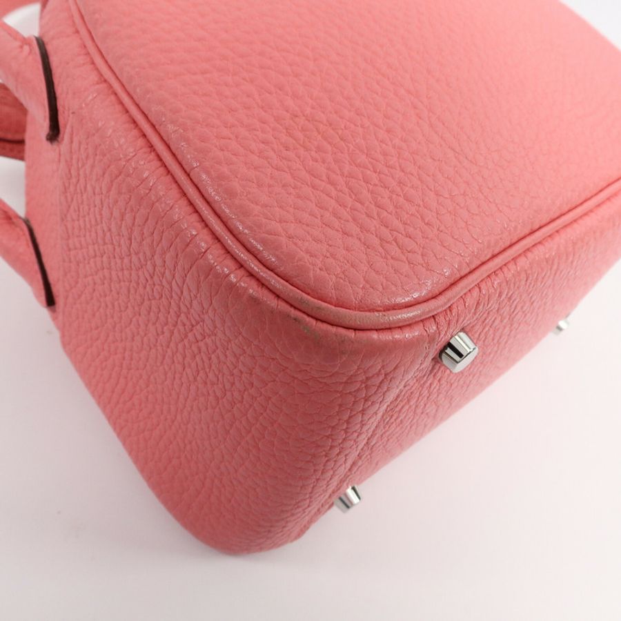 HERMES Clemence皮革Mini Lindy手挽肩背兩用袋-9
