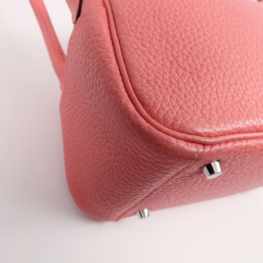 HERMES Clemence皮革Mini Lindy手挽肩背兩用袋-11