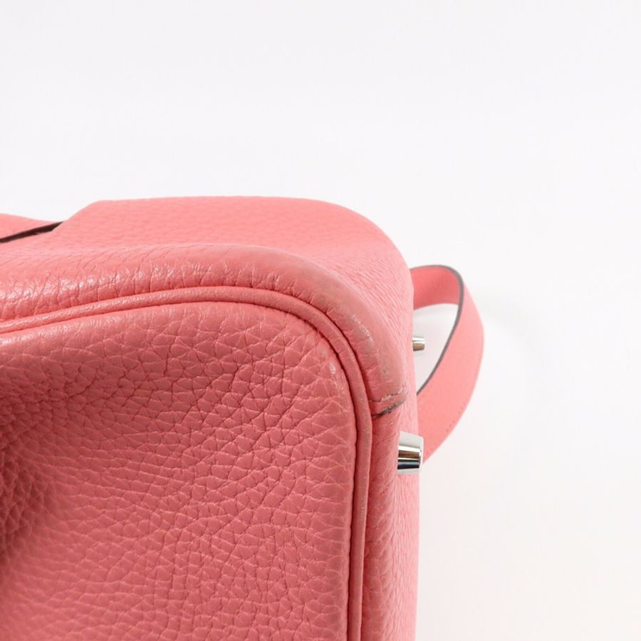 HERMES Clemence皮革Mini Lindy手挽肩背兩用袋-18
