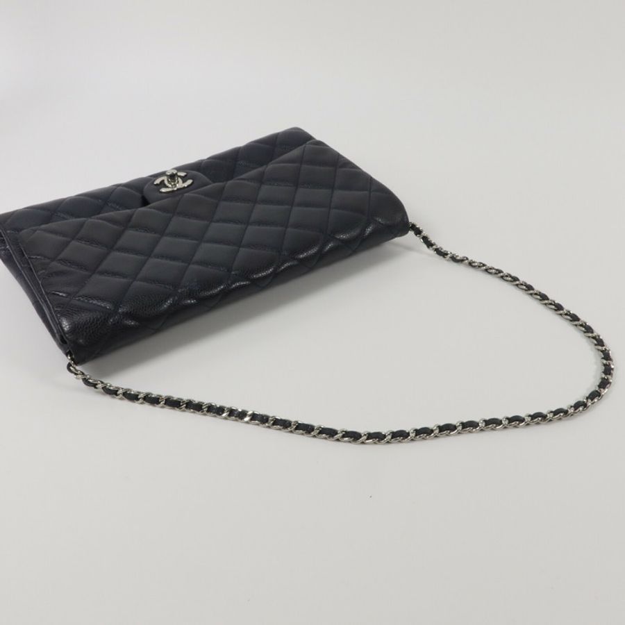 CHANEL 牛皮皮革Chain Shoulder鏈帶肩背袋-9
