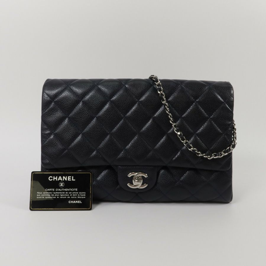CHANEL 牛皮皮革Chain Shoulder鏈帶肩背袋-10