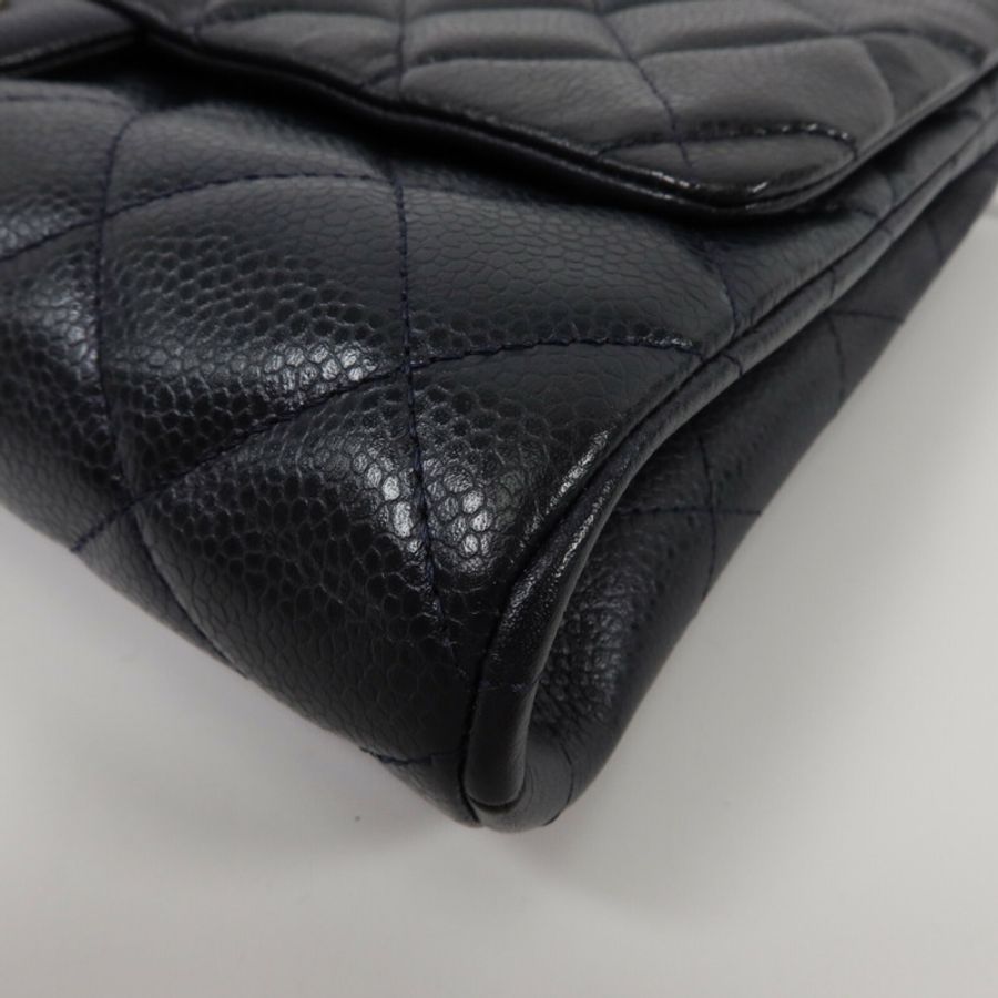 CHANEL 牛皮皮革Chain Shoulder鏈帶肩背袋-12