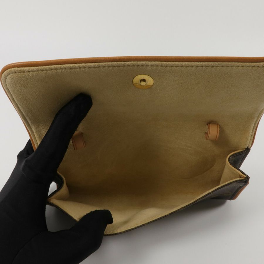 LOUIS VUITTON Monogram Pochette Twin PM金扣肩背袋-4