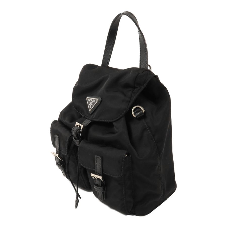 PRADA 尼龍Mini Backpack Chain Shoulder鏈帶手挽肩背兩用袋-2