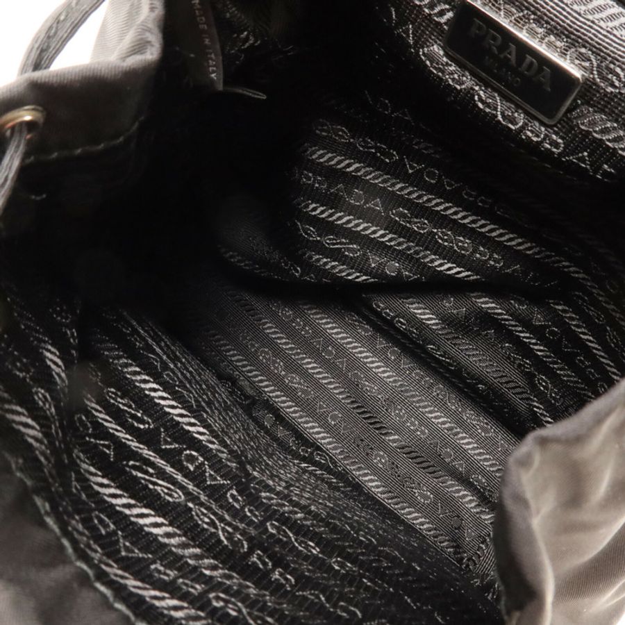 PRADA 尼龍Mini Backpack Chain Shoulder鏈帶手挽肩背兩用袋-4