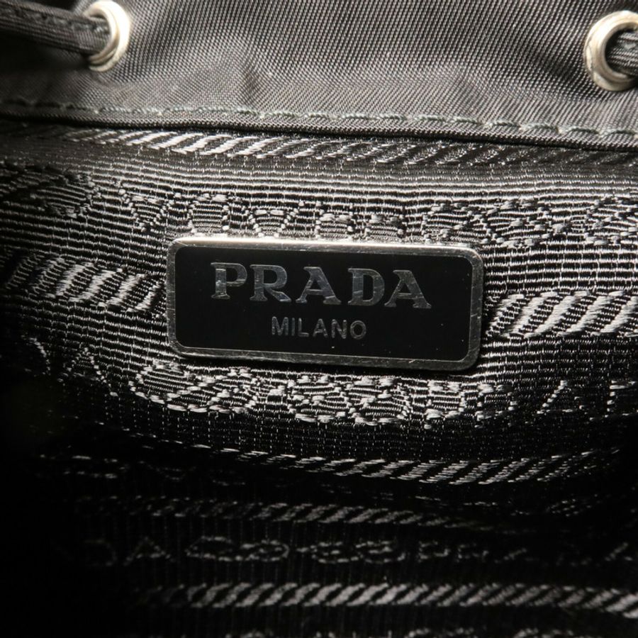 PRADA 尼龍Mini Backpack Chain Shoulder鏈帶手挽肩背兩用袋-5