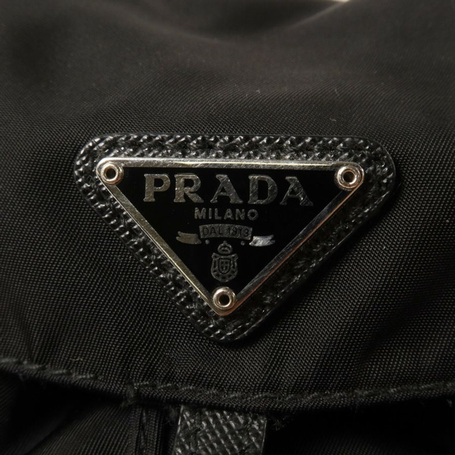 PRADA 尼龍Mini Backpack Chain Shoulder鏈帶手挽肩背兩用袋-11