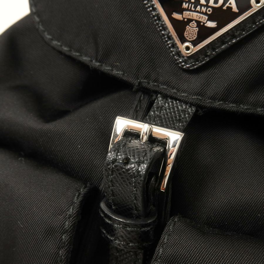 PRADA 尼龍Mini Backpack Chain Shoulder鏈帶手挽肩背兩用袋-12